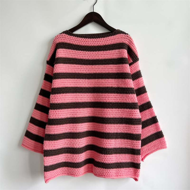 Drune | Gestreifter Strickpullover mit Modernem Stil