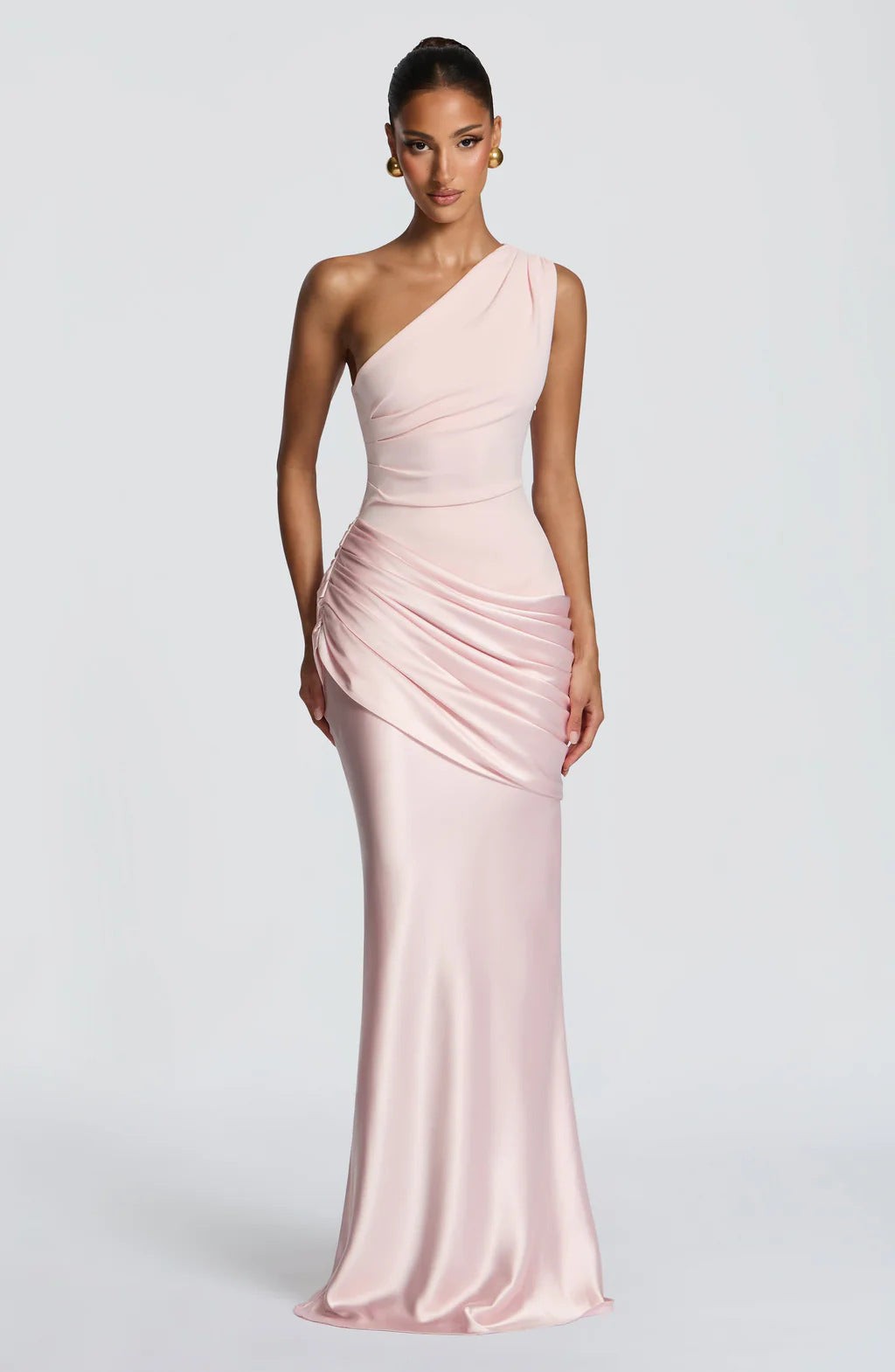 Damen Elegantes Abendkleid mit Off-Shoulder-Design und Fließendem Cape Drune