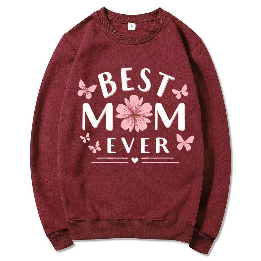Damen Sweatshirt mit verspieltem Lieblingsspruch und floralem Design Drune