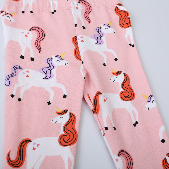 Mädchen Leggings mit niedlichen Einhorn-Motiven Drune