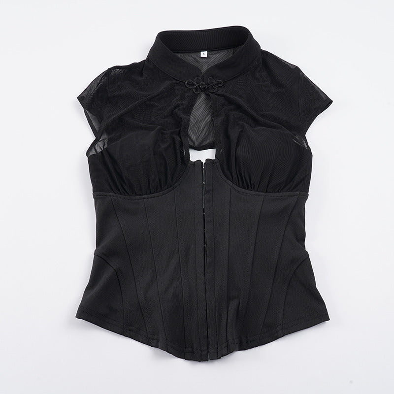 Damen Taillenkorsett mit transparenten Einsätzen und eleganten Details Drune