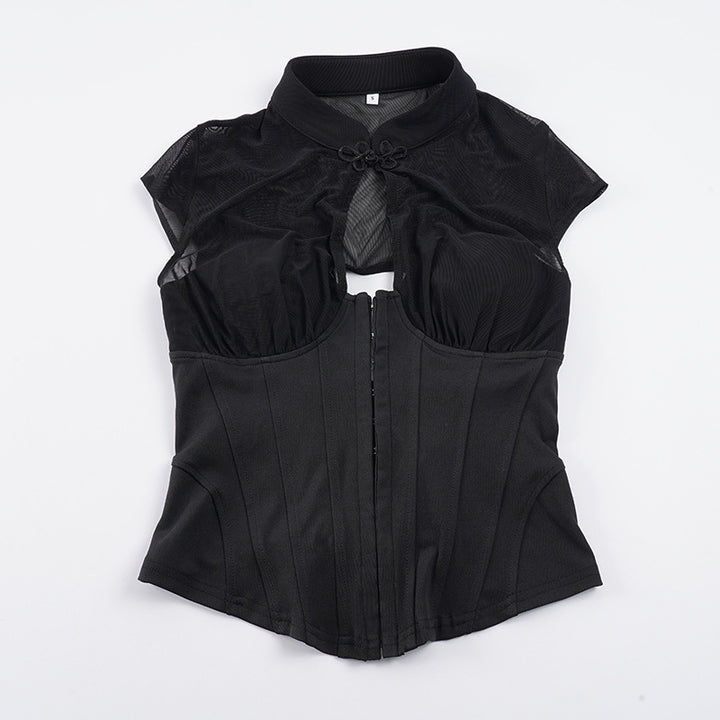 Damen Taillenkorsett mit transparenten Einsätzen und eleganten Details Drune
