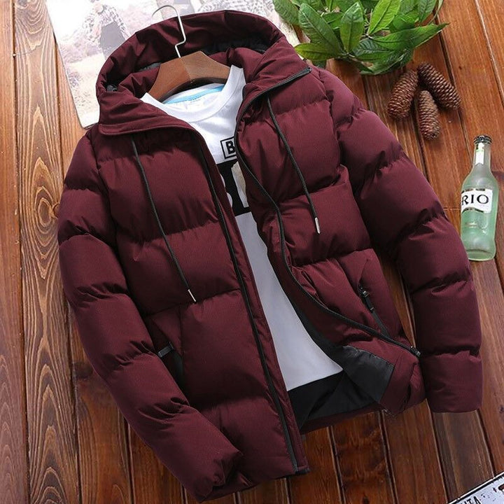 Herren nan gesteppte Thermo-Steppjacke mit Kapuze und winddichter, wasserabweisender Polyesterhülle Drune