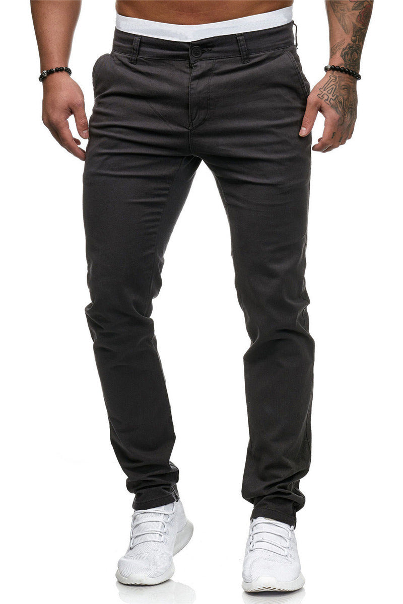 Herren maßgeschneiderte Slim-Fit Chino-Hosen Drune