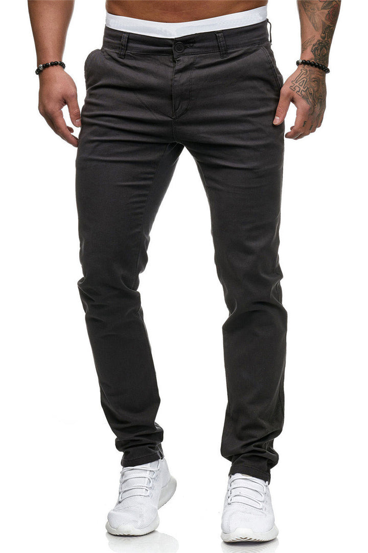 Herren maßgeschneiderte Slim-Fit Chino-Hosen Drune