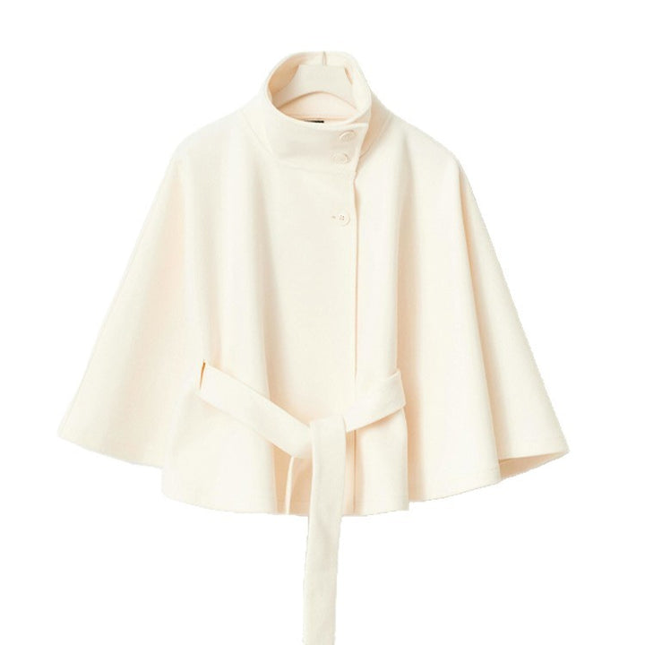 Damen Relaxed Fit Umhangjacke mit Bindegürtel Drune