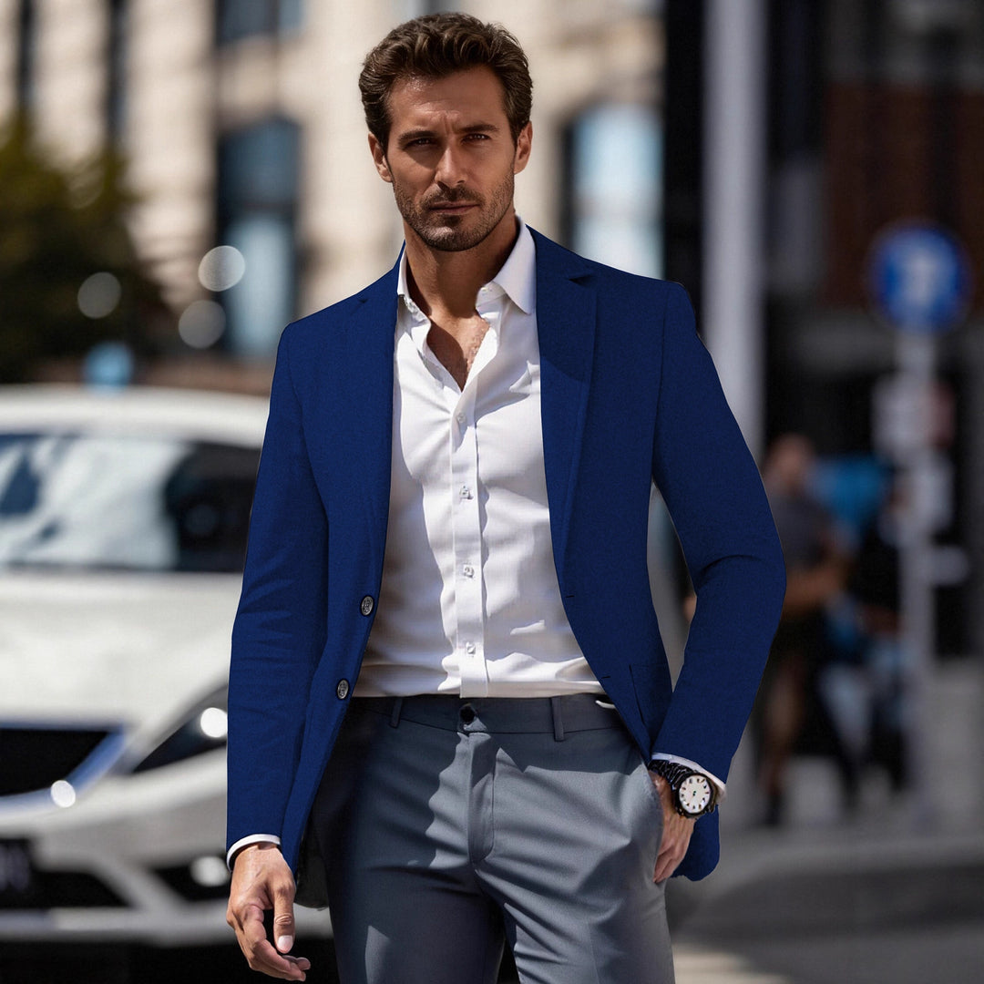 Herren eleganter Business-Anzugblazer mit schmaler Passform Drune