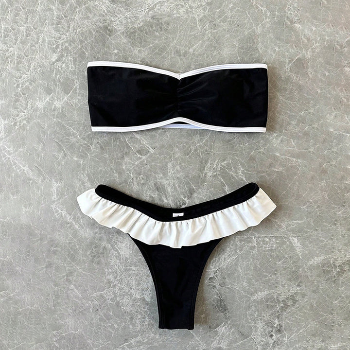 Damen Bandeau-Bikini mit Rüschendetails Drune