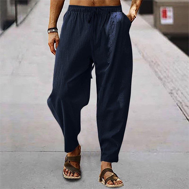 Herren entspannte Freizeithose mit elastischem Bund und lockerem Schnitt Drune