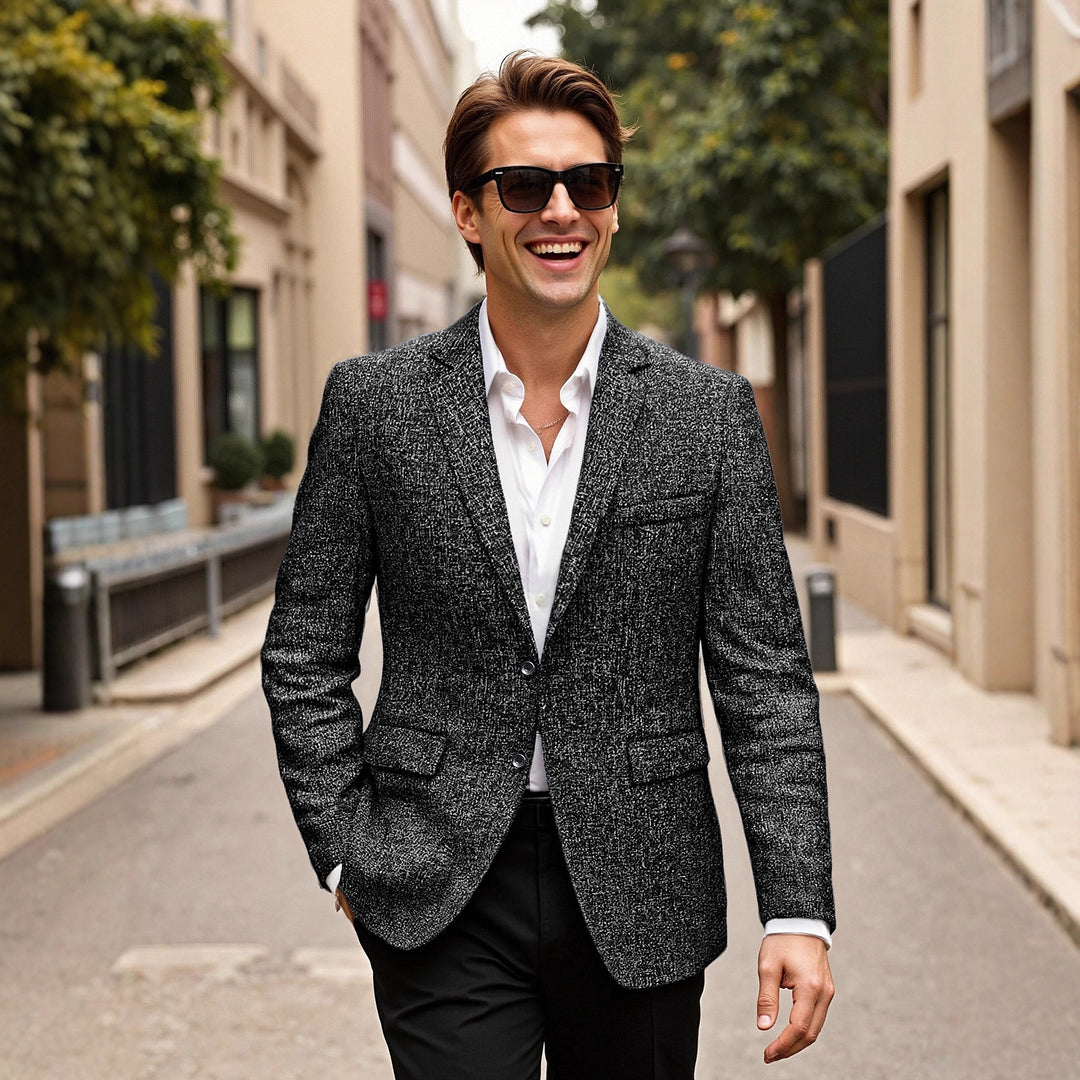 Herren eleganter Blazer aus Wolle Drune