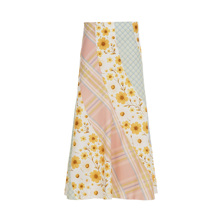 Damen Maxirock mit floralem Design und verspielten Farben Drune
