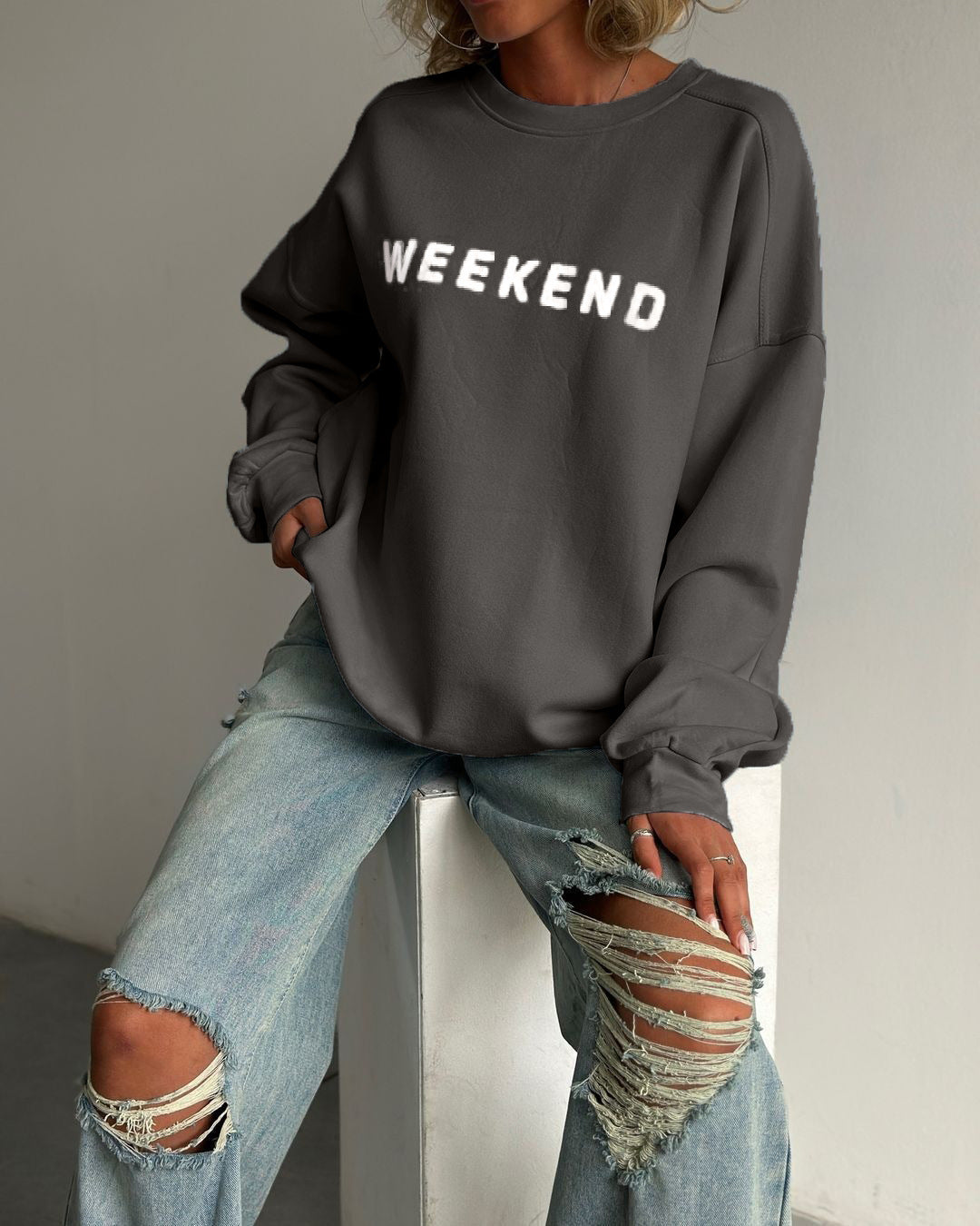 Damen Oversized Sweatshirt Drune