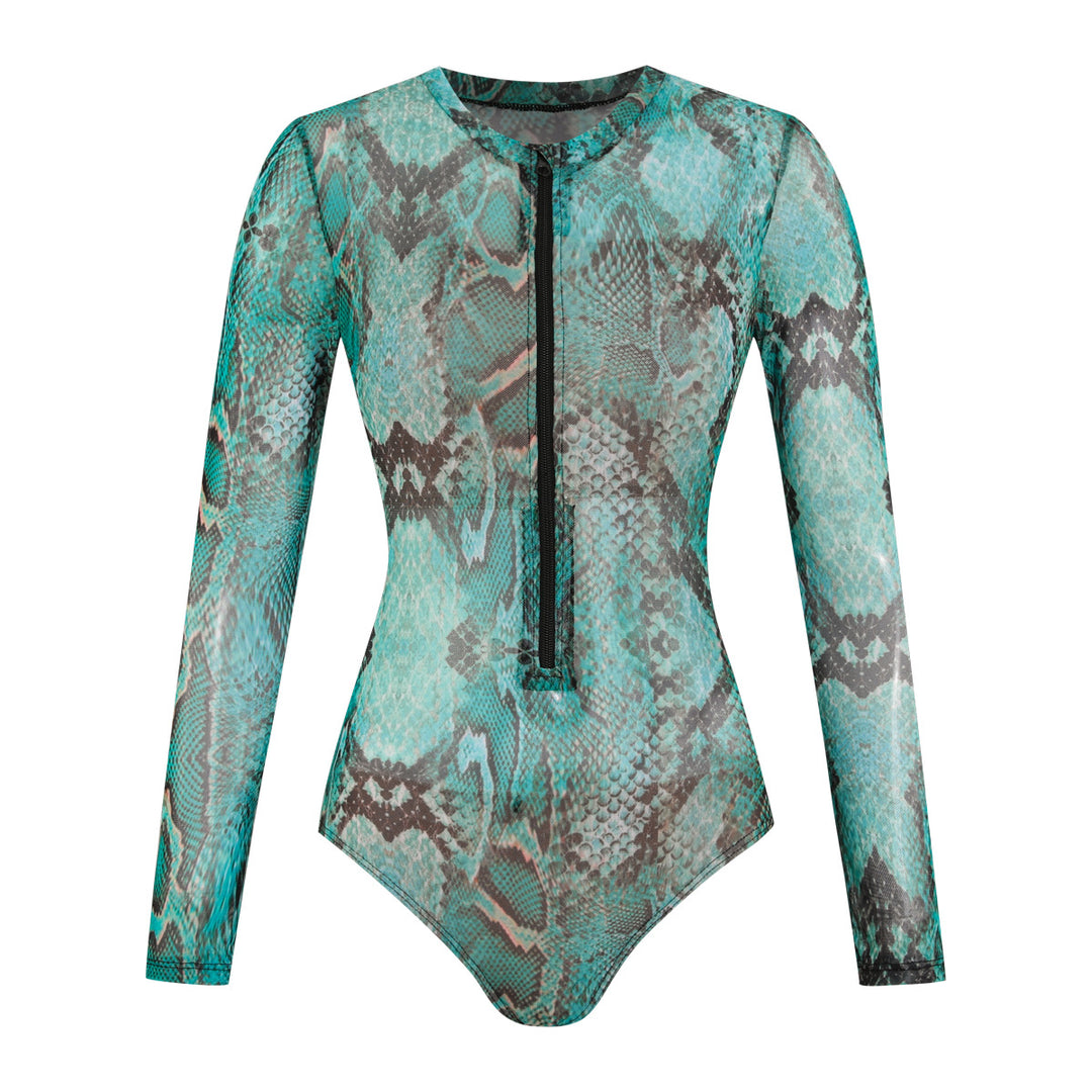 Damen weite Strandhose mit Schlangenmuster Drune