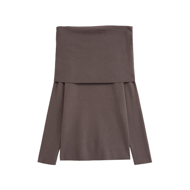 Damen Langarmshirt mit offener Schulterpartie Drune