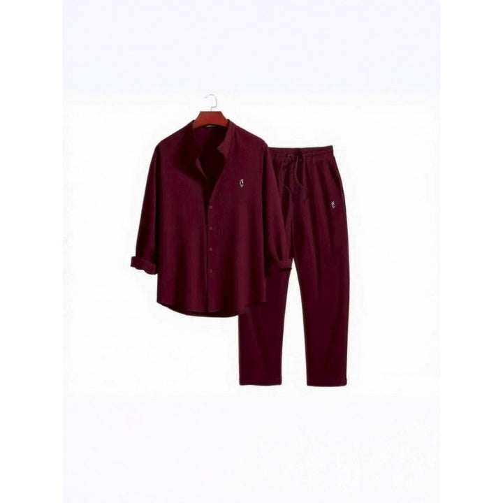 Damen Schlafanzugset mit elegantem Hemd und bequemen Hosen Drune