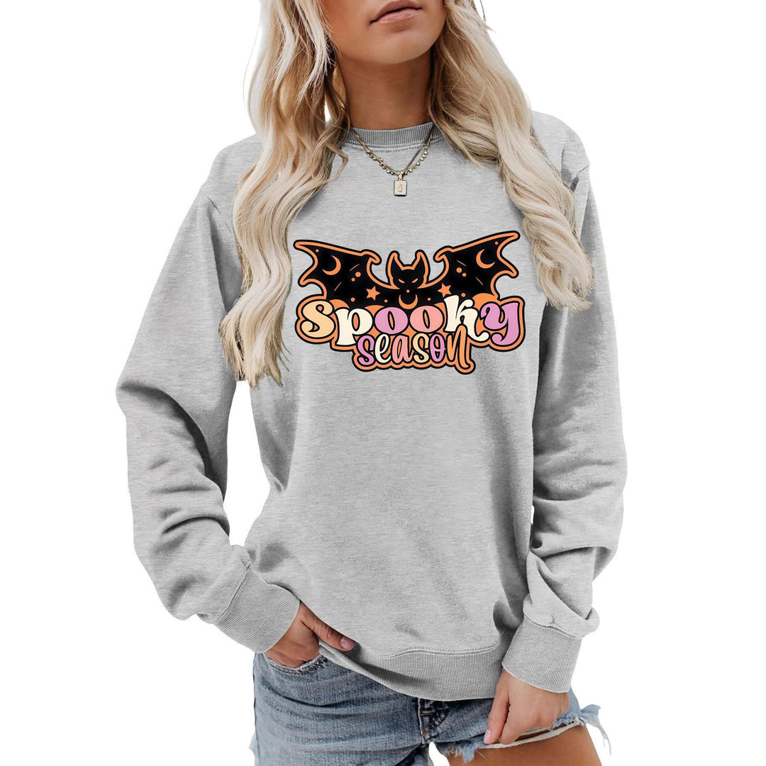 Damen Sweatshirt mit kreativem Halloween-Motiv Drune
