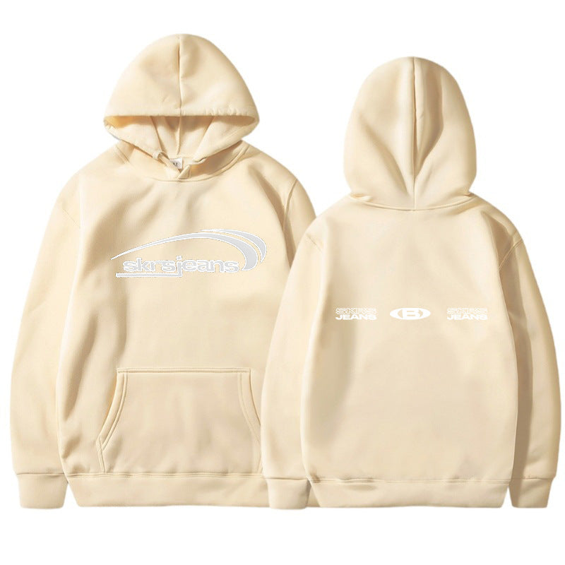 Damen Kapuzensweater mit modernem Logo-Design und praktischen Kängurutaschen Drune