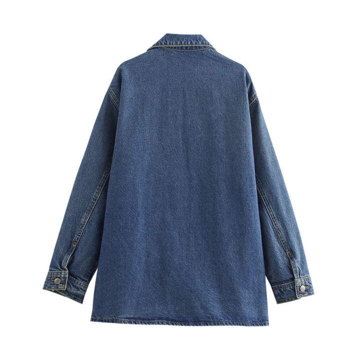 Damen Jeans mit weitem Bein und hoher Taille Drune