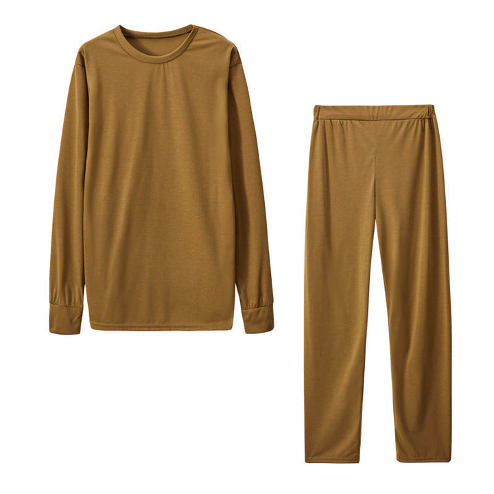 Damen Langarm Schlafanzug Set mit elastischen Hosen Drune