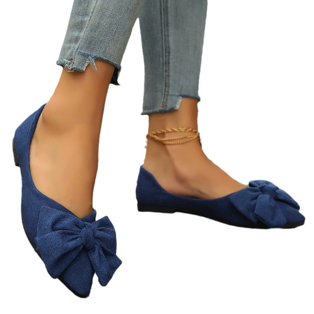 Damen Ballerinas mit großem Schleifen-Design und softem Obermaterial Drune