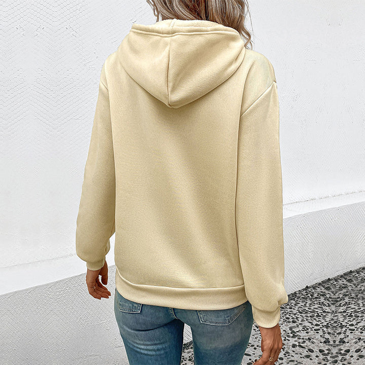 Damen Kapuzenpullover mit tierischem Herz-Design und praktischen Kängurutaschen Drune