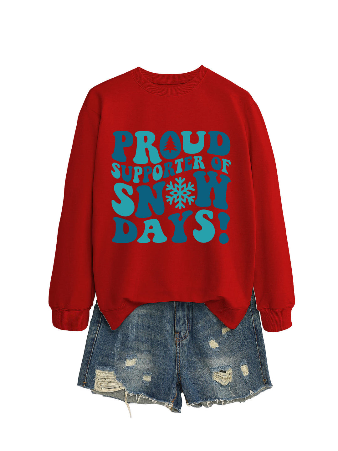Damen Sweatshirt mit kreativem Aufdruck und lässigem Schnitt Drune