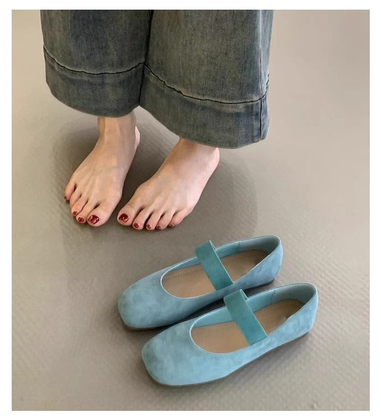 Damen Ballerinas mit komfortablem Riemen und weichem Obermaterial Drune