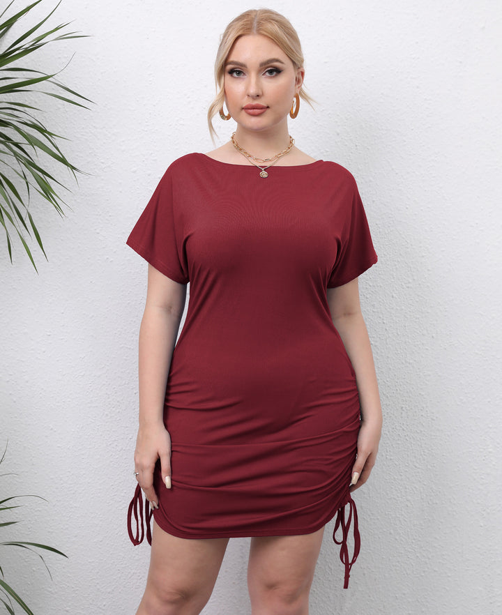 Damen figurbetontes Minikleid mit verstellbaren Seiten Drune