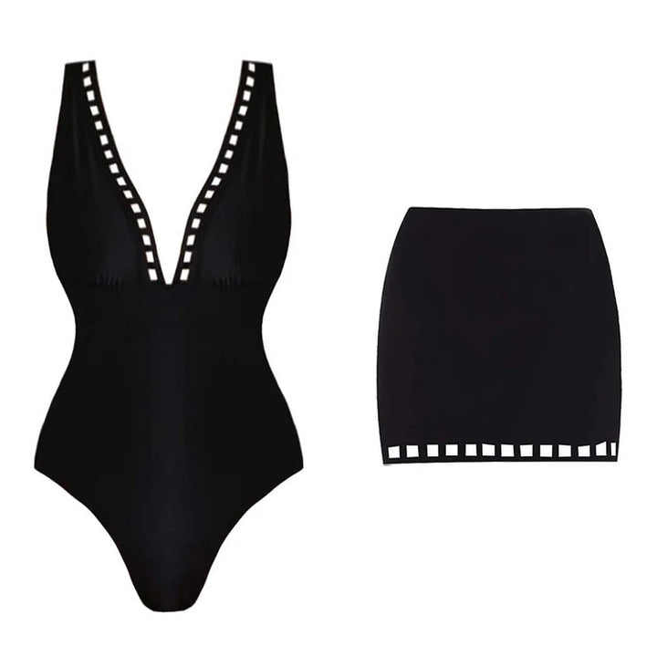 Damen Badeanzug mit elegantem Schnitt und modischen Details Drune