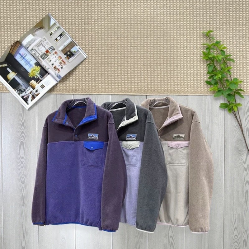 Damen Fleece-Pullover mit hochabschließendem Kragen und praktischen Taschen Drune