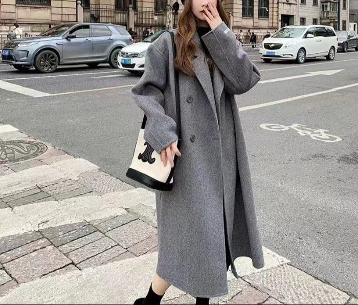 Drune | Lange Wollmischung Klassischer Schnitt Breite Revers Elegante Details