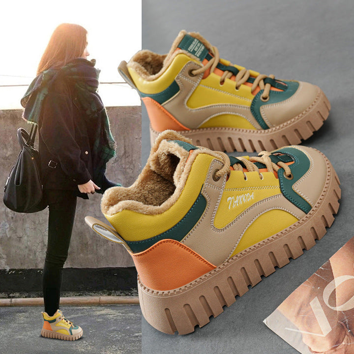 Damen Sportliche High-Top Sneakers mit gefüttertem Innenbereich und rutschfester Sohle Drune