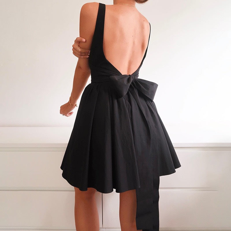 Damen Verspieltes Minikleid mit quadratischem Ausschnitt und schwingendem Rock Drune