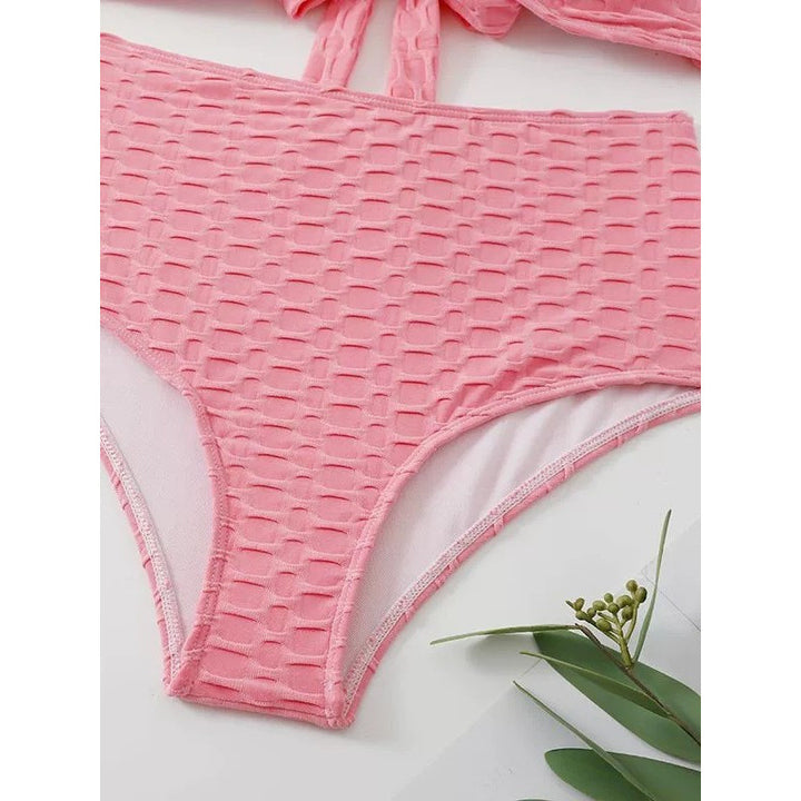 Damen Hochgeschnittener Bikini mit stylischem Knotendetail Drune