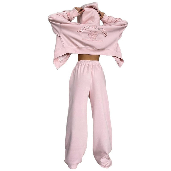 Damen Oversized Sweatshirt und Weite Hose Set Drune