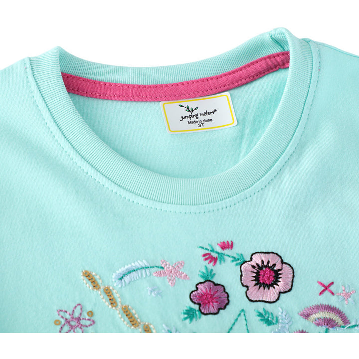 Mädchen Kurzarm Freizeitkleid mit bezauberndem Einhorn-Design Drune