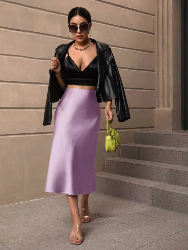 Damen Midi-Rock mit fließender Silhouette Drune