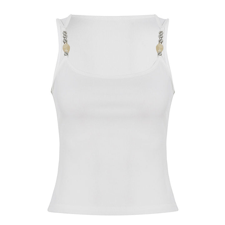 Damen asymmetrisches Crop-Top mit verstellbarem Halter Drune
