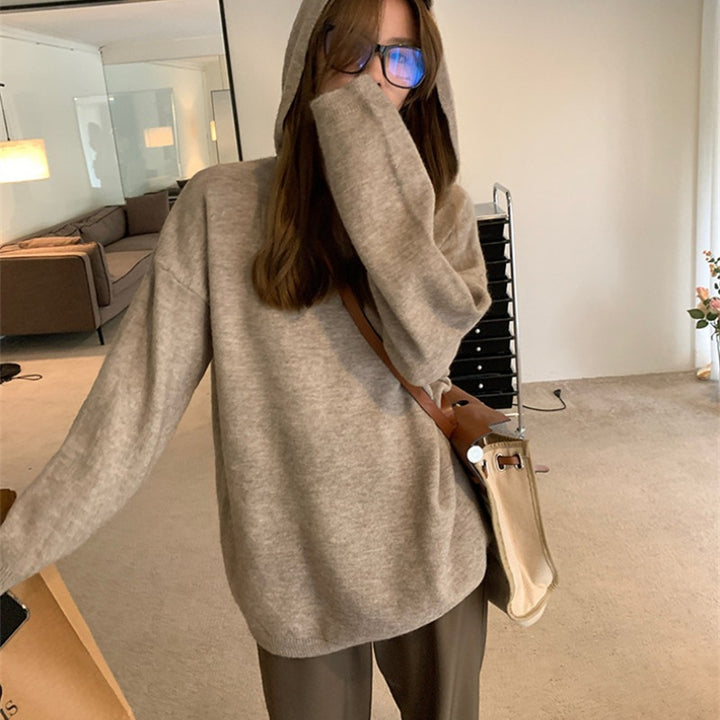 Damen lässiger Kapuzenpullover mit weitem Schnitt und eleganter Verarbeitung Drune