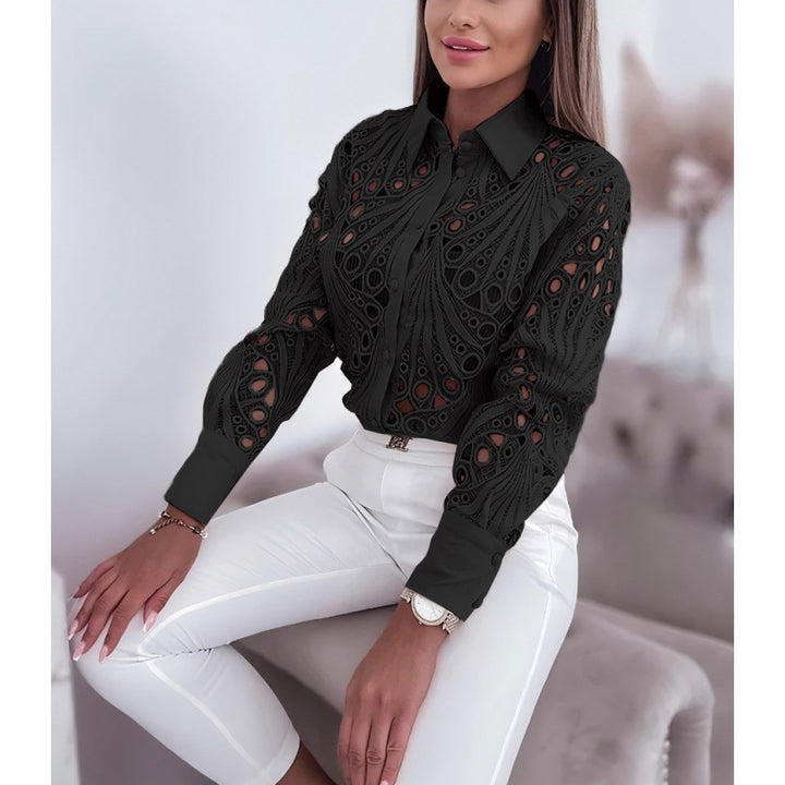 Damen elegante Bluse mit einzigartigem Cut-Out Design Drune