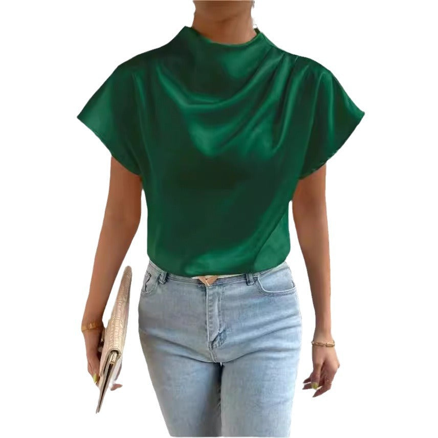 Damen ierte Bluse mit elegantem Stehkragen Drune