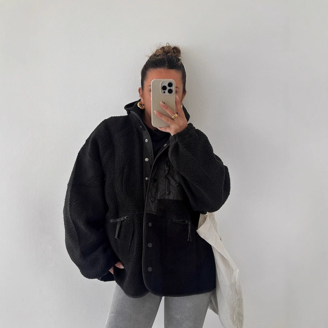 Damen Oversized Fleecejacke Drune