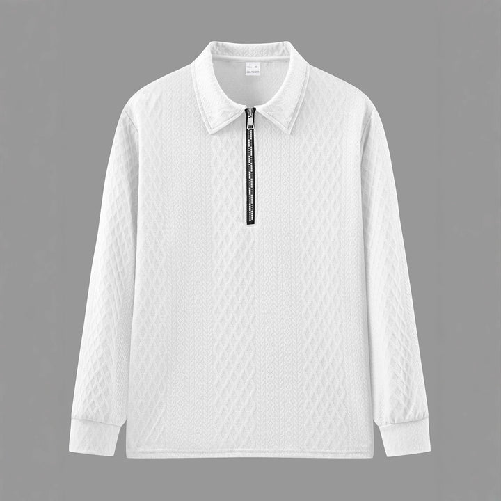 Herren Sweatshirt mit modischem Stehkragen und strukturiertem Design Drune