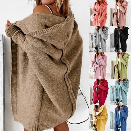 Damen Grobstrickcardigan mit weitem Revers und strukturiertem Design Drune
