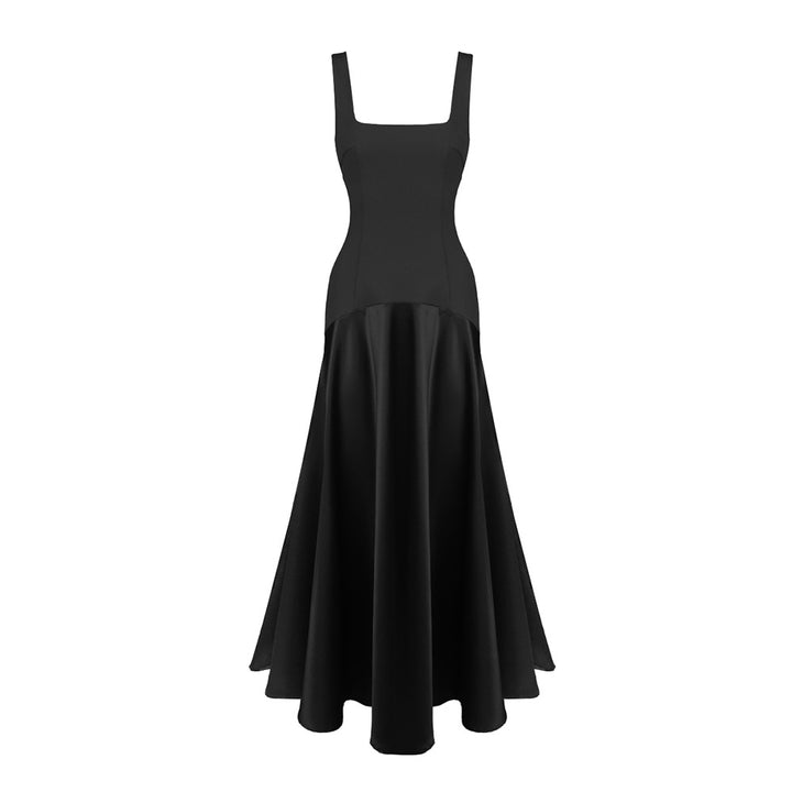 Damen Elegantes Maxikleid mit A-Linien-Silhouette und schmalen Trägern Drune