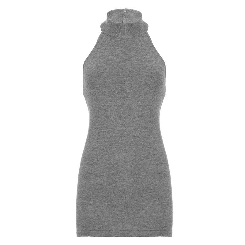 Damen Hochgeschlossenes Stricktop im figurbetonten Design Drune