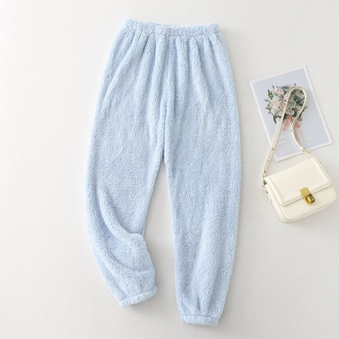 Damen Bequeme Fleece-Hose mit elastischem Bund Drune