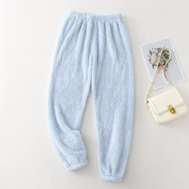Damen Bequeme Fleece-Hose mit elastischem Bund Drune