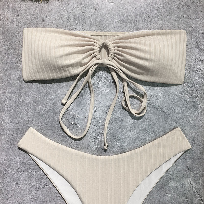 Damen Bandeau Bikini Set Drune