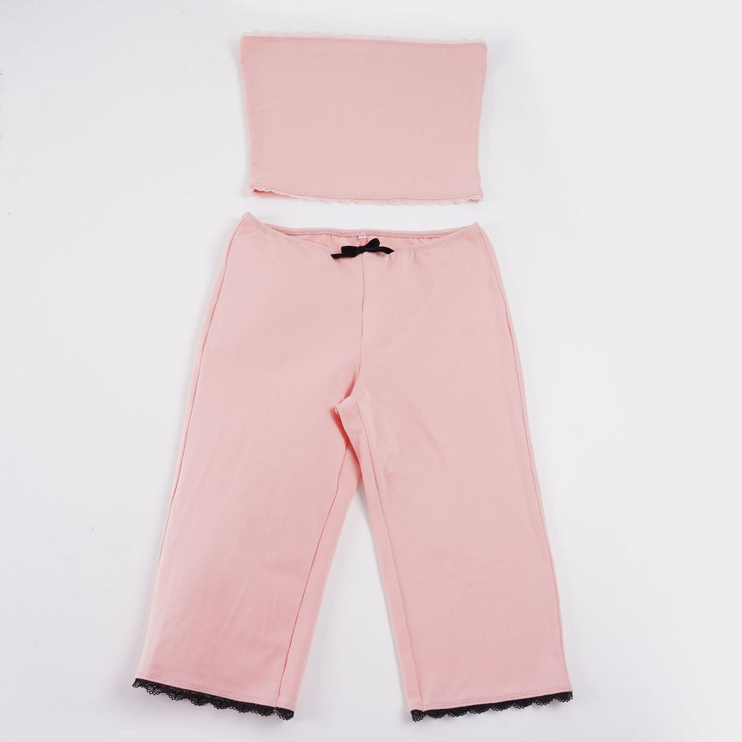 Damen Set aus ärmellosem Oberteil und sportlicher Capri-Hose Drune